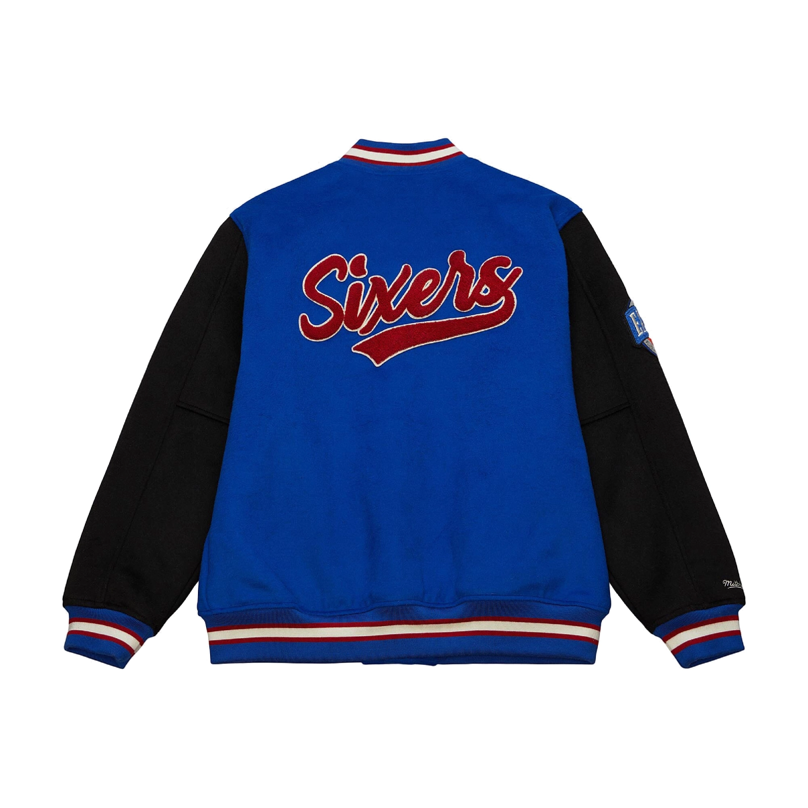 Philadelphia-76ers-Team-Legacy-Full-Snap-Satin-Varsity-Jacket-Blue-Black-2