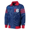 Philadelphia-76ers-The-Captain-II-Satin-Varsity-Jacket-Blue-1