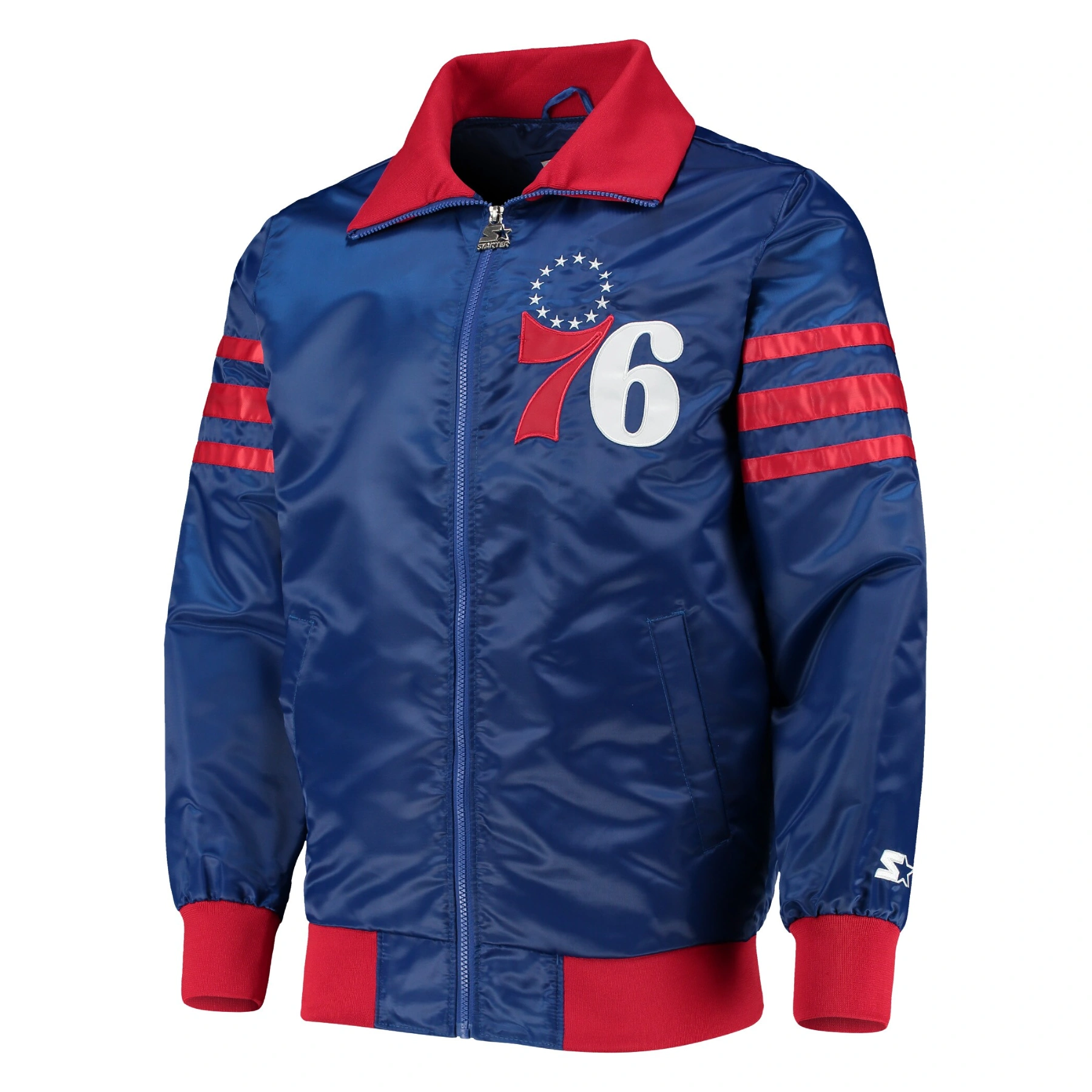 Philadelphia-76ers-The-Captain-II-Satin-Varsity-Jacket-Blue-1