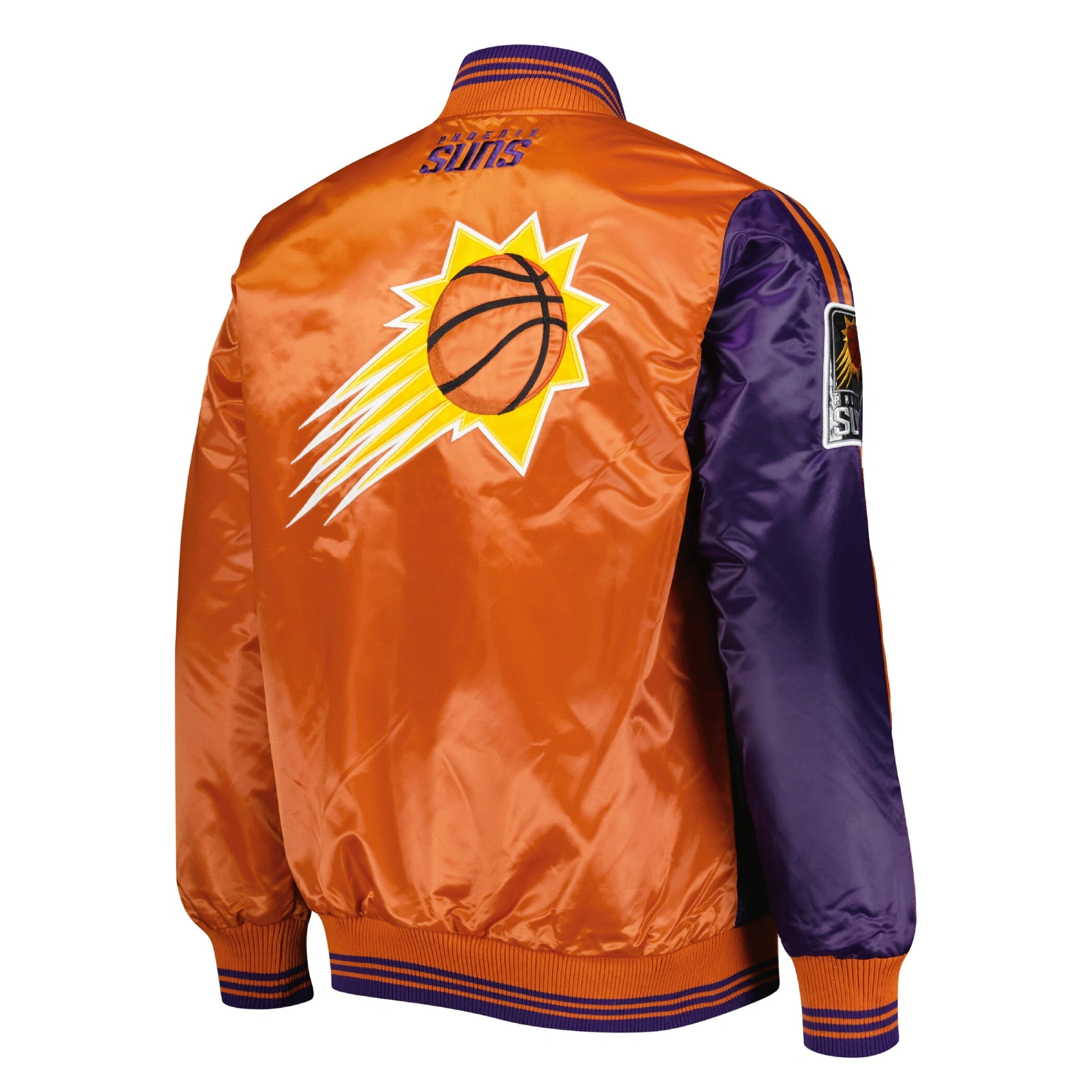 Phoenix-Suns-Fast-Break-Satin-Varsity-Jacket-Orange-Purple-2