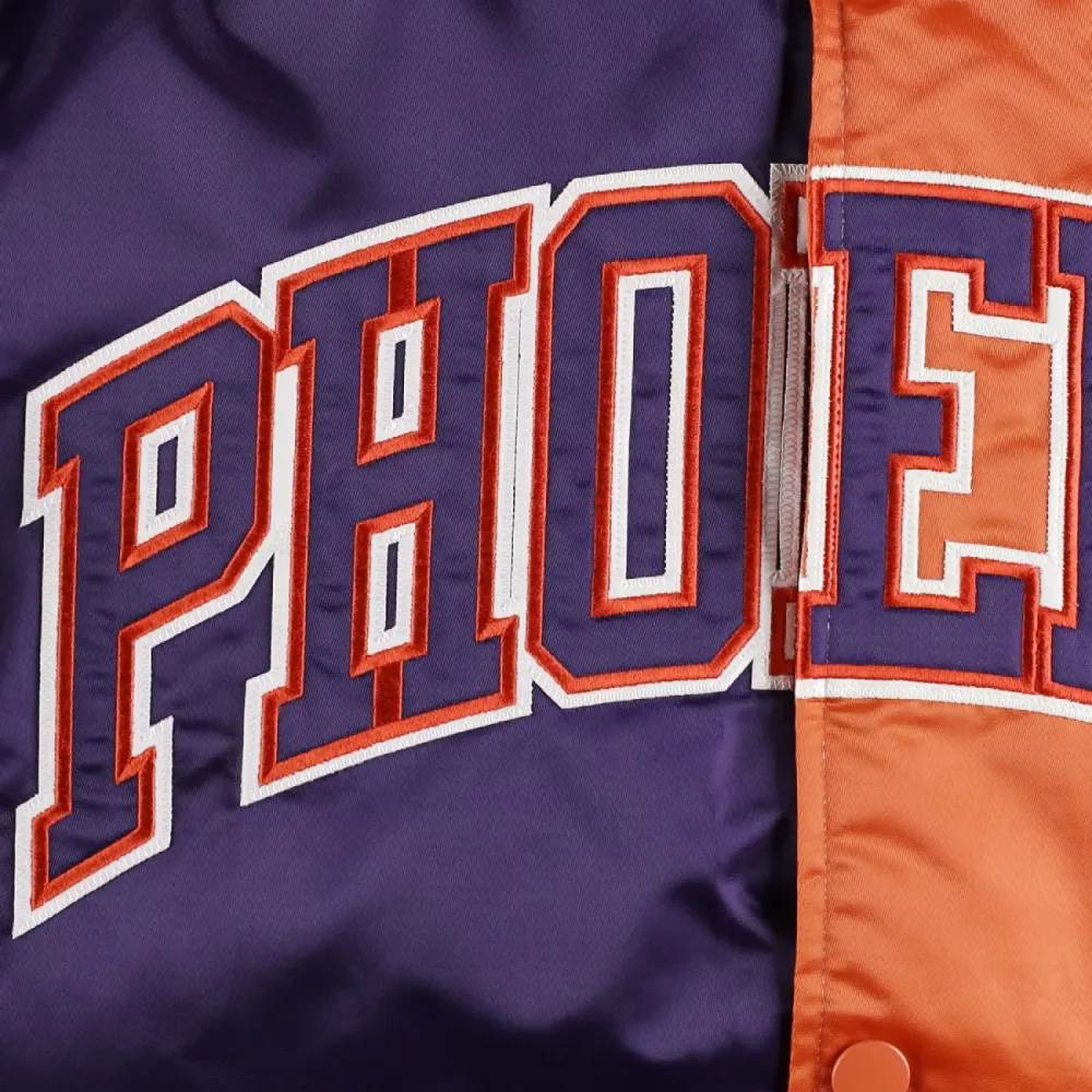 Phoenix-Suns-Fast-Break-Satin-Varsity-Jacket-Orange-Purple-3