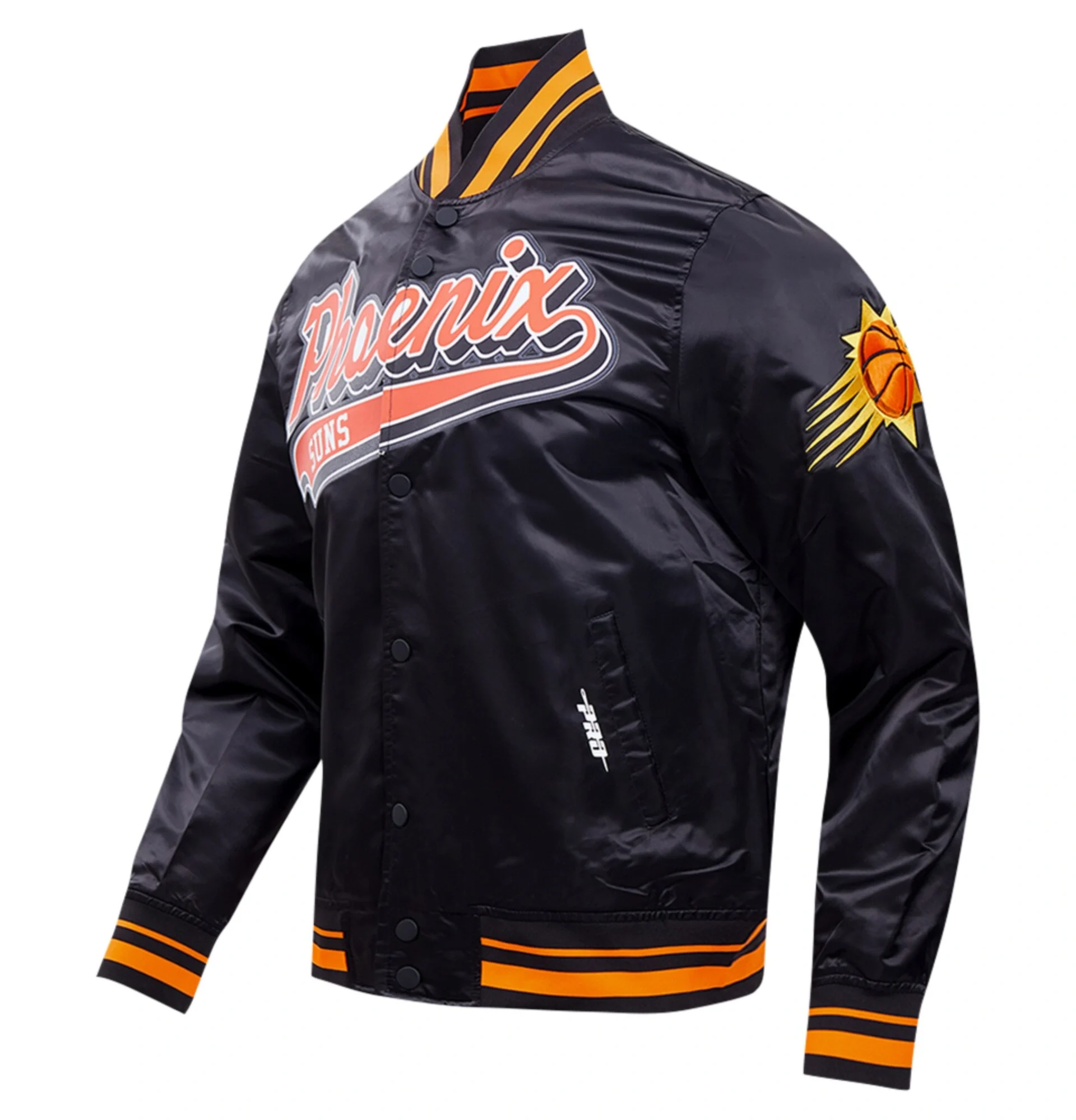 Phoenix-Suns-Pro-Standard-Script-Tail-Black-Satin-Varsity-Jacket-1