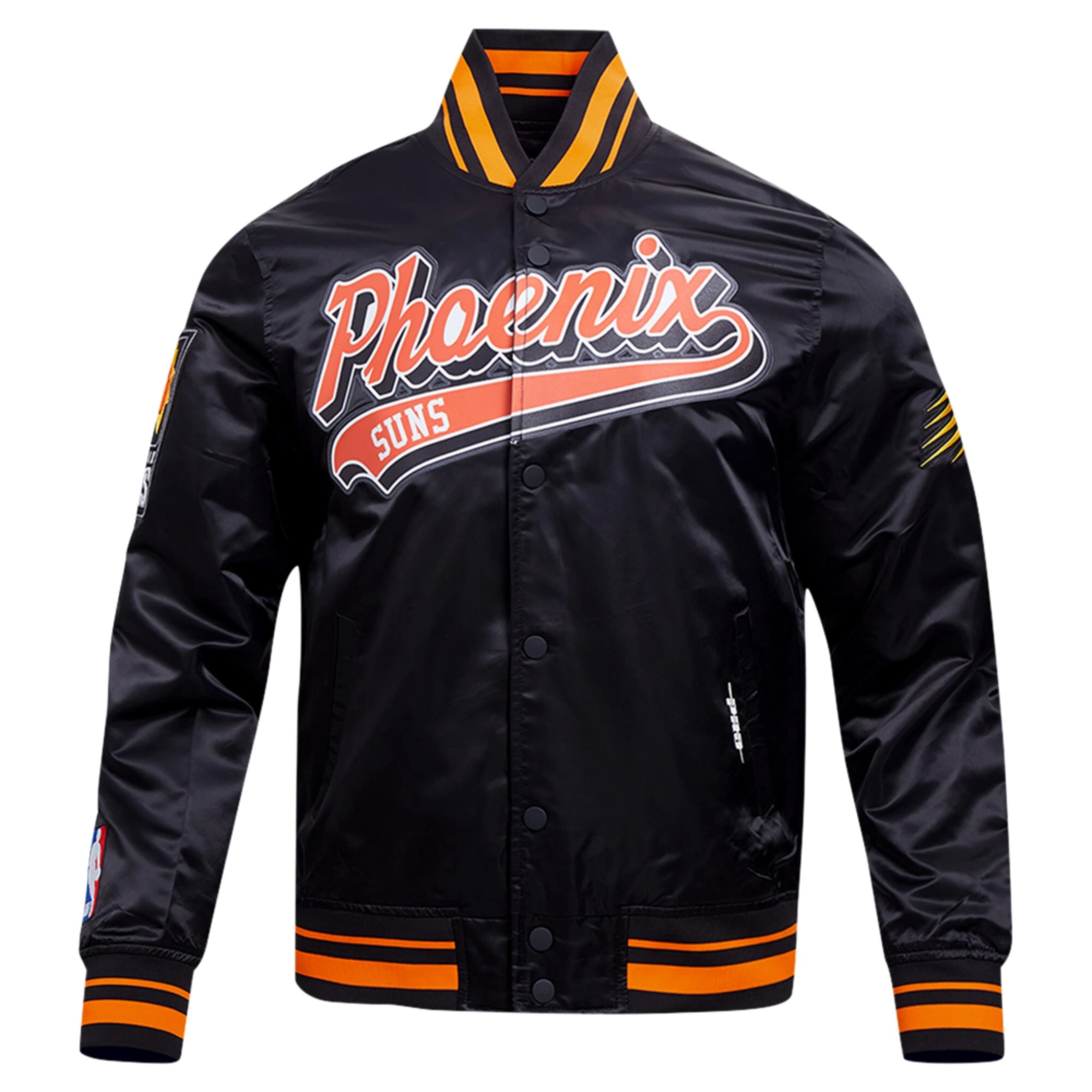 Phoenix-Suns-Pro-Standard-Script-Tail-Black-Satin-Varsity-Jacket-2