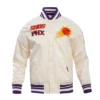 Phoenix-Suns-Retro-Classic-Full-Snap-Satin-Varsity-Jacket-Cream-1