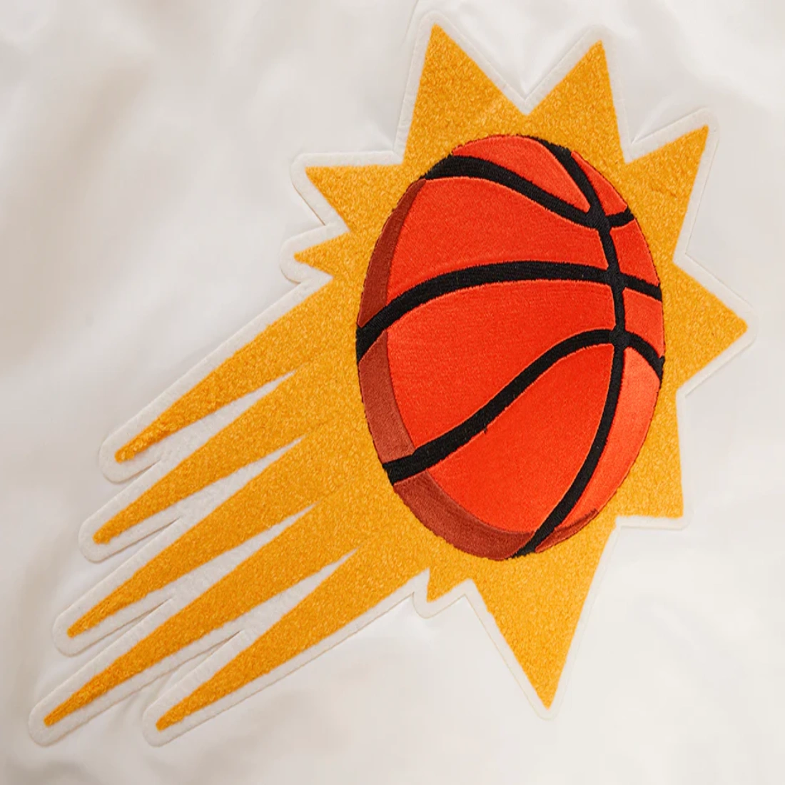 Phoenix-Suns-Retro-Classic-Full-Snap-Satin-Varsity-Jacket-Cream-5