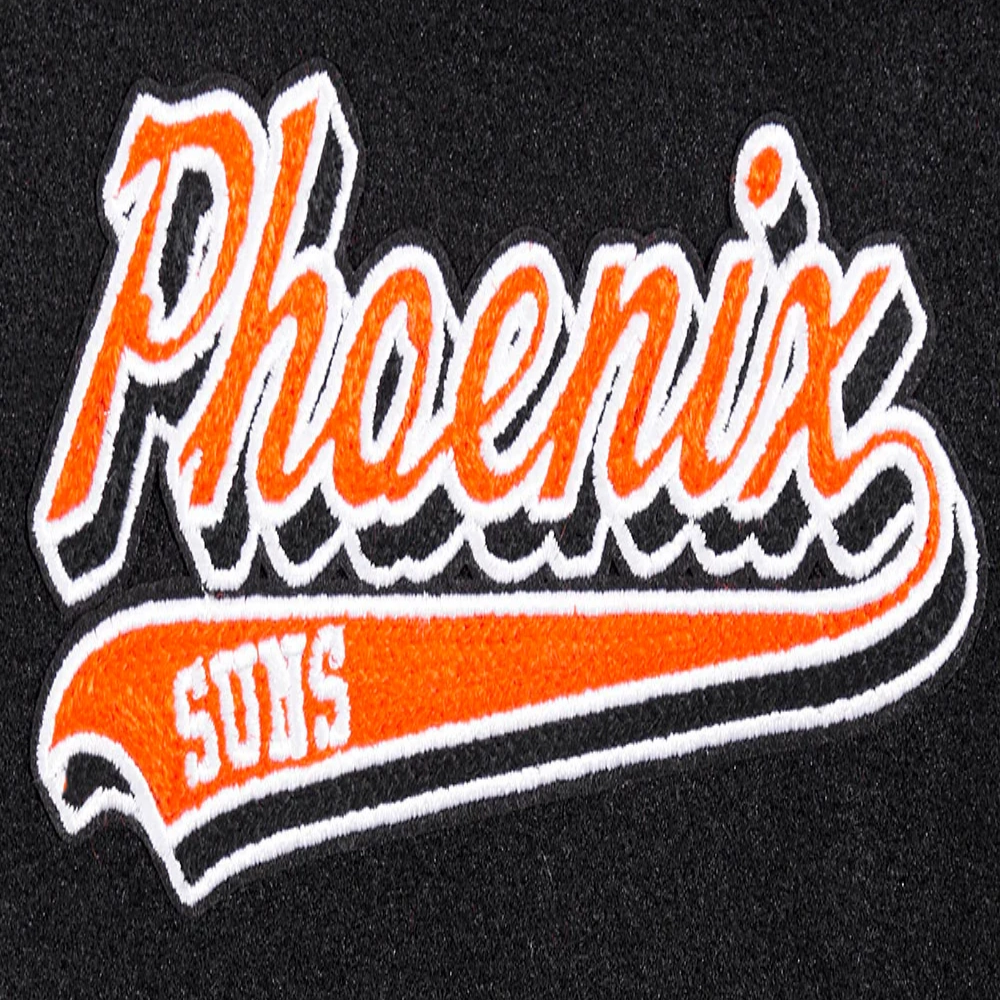 Phoenix-Suns-Womens-Script-Tail-Wool-Leather-Varsity-Jacket-Black
