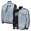 San-Antonio-Spurs-Fast-Break-Satin-Varsity-Jacket-Black-Gray-4