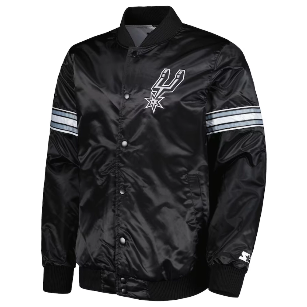 San-Antonio-Spurs-Pick-Roll-Full-Snap-Satin-Varsity-Jacket-Black-2