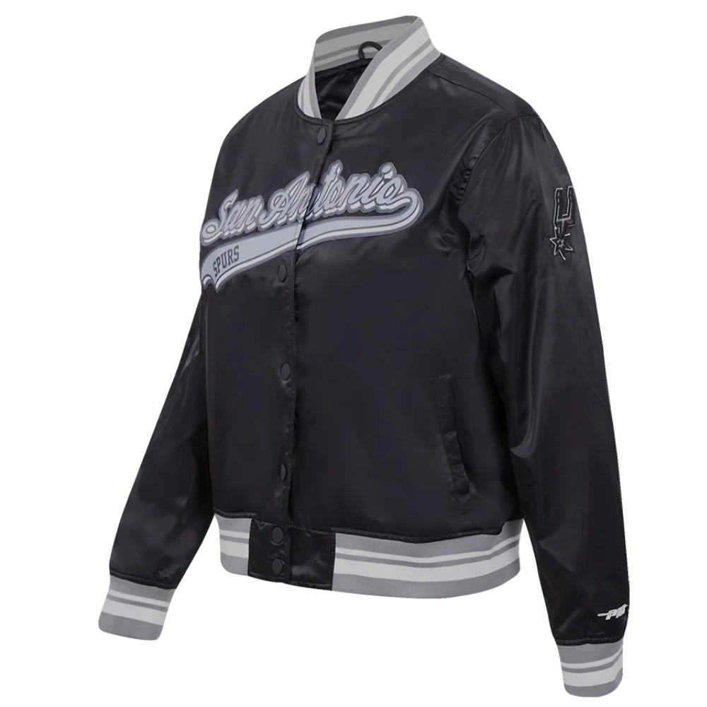 San-Antonio-Spurs-Script-Tail-Full-Snap-Satin-Varsity-Jacket-Black-5