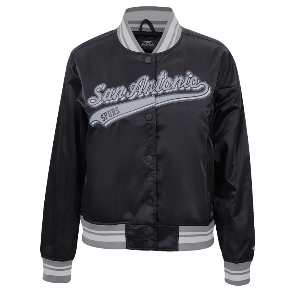San-Antonio-Spurs-Script-Tail-Full-Snap-Satin-Varsity-Jacket-Black-6