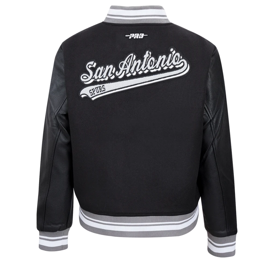 San-Antonio-Spurs-Script-Tail-Womens-Wool-Leather-Varsity-Jacket-Black-3