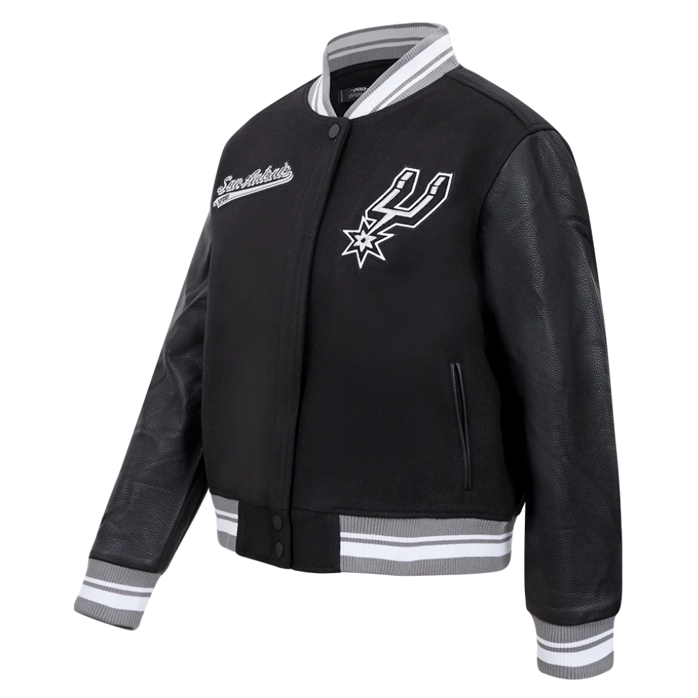 San-Antonio-Spurs-Script-Tail-Womens-Wool-Leather-Varsity-Jacket-Black-4