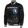 Timberwolves Black Satin Varsity Jacket with City Edition Design (3)