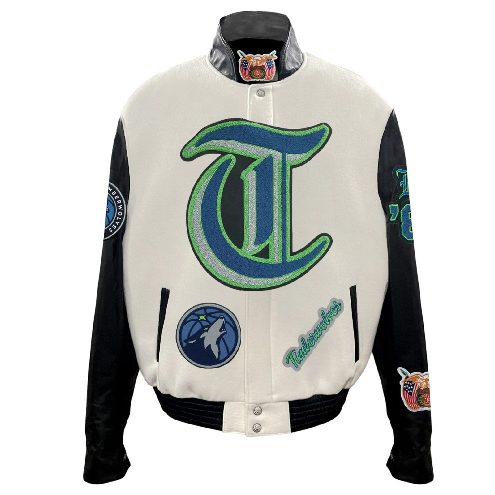Timberwolves Wool Leather Varsity Jacket (1)