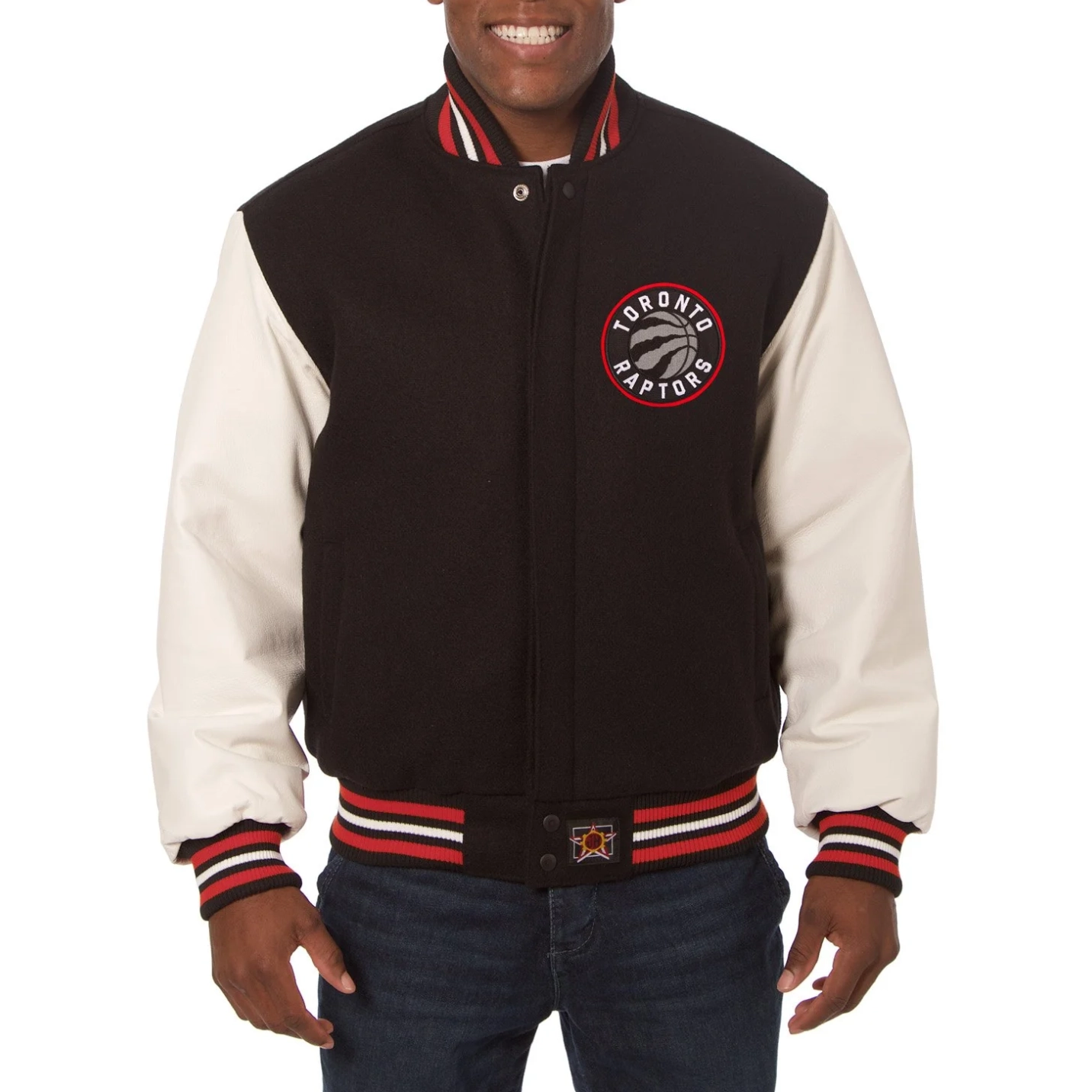 Toronto-Raptors-Domestic-Two-Tone-Wool-and-Leather-Jacket-Red-White-1