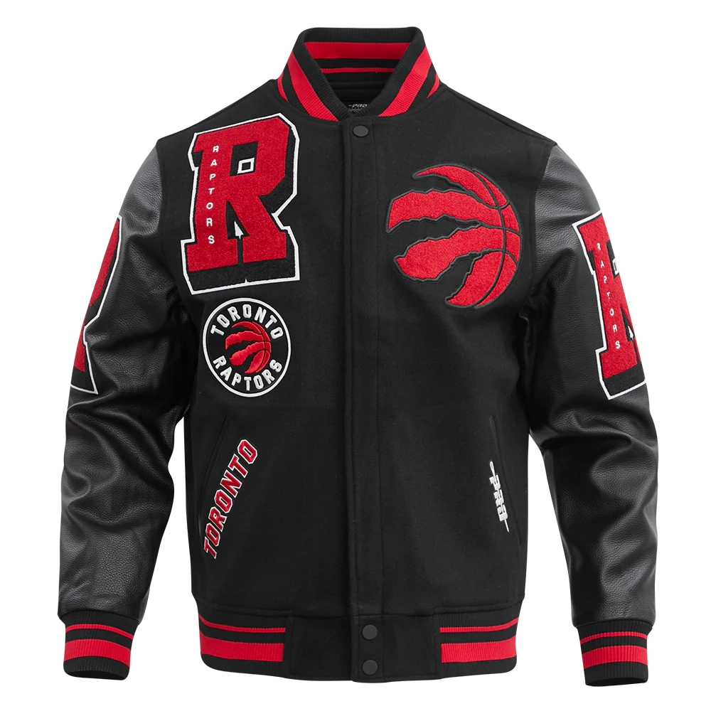 Toronto-Raptors-Pro-Standard-Mashup-Black-Wool-And-Leather-Varsity-Jacket-2