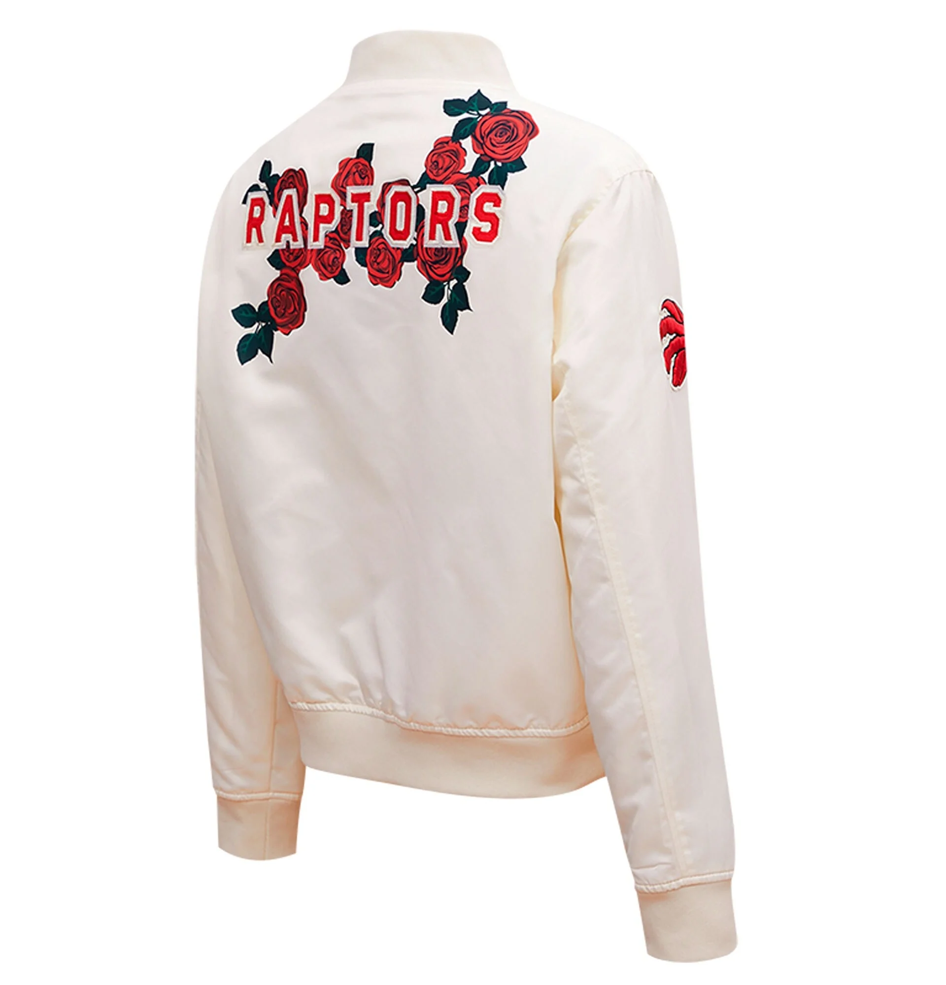 Toronto-Raptors-Pro-Standard-White-Roses-Satin-Varsity-Jacket-2