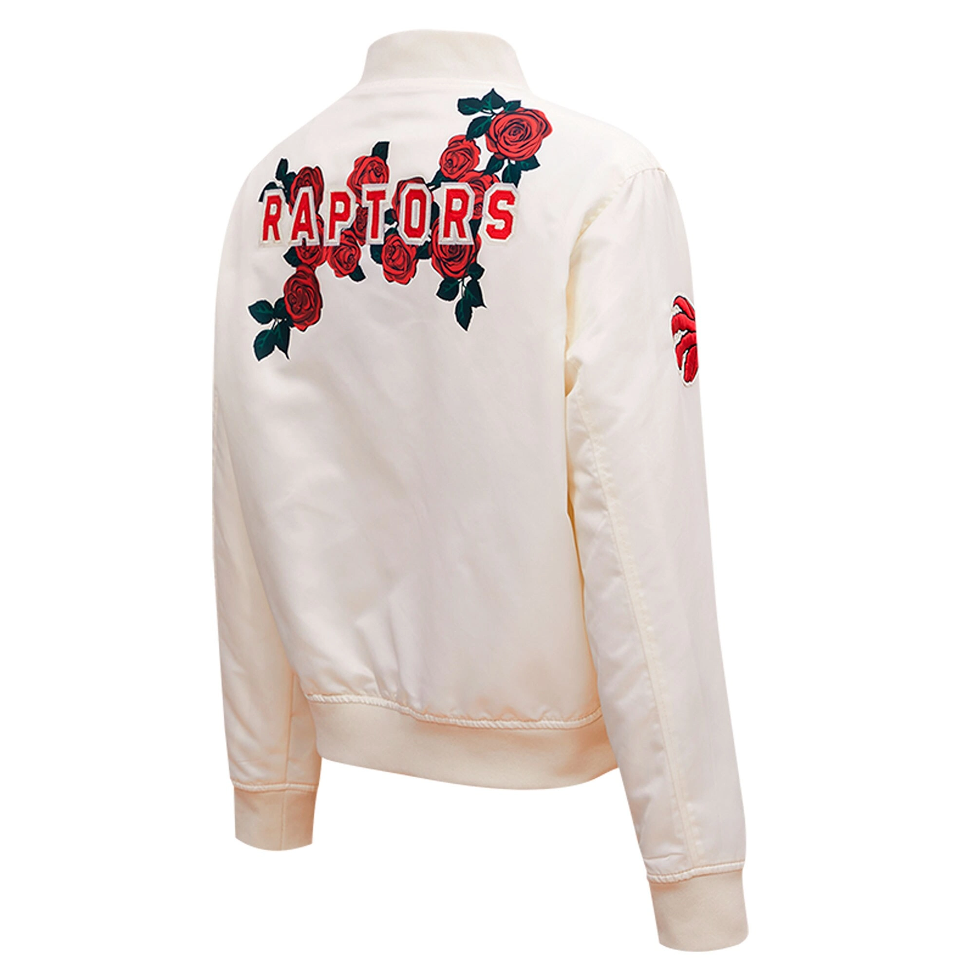 Toronto-Raptors-Pro-Standard-White-Roses-Satin-Varsity-Jacket-2