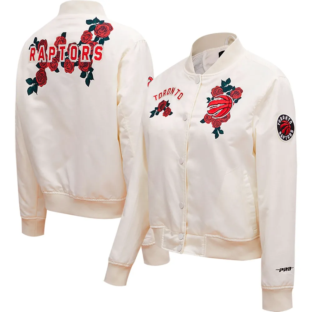 Toronto-Raptors-Pro-Standard-White-Roses-Satin-Varsity-Jacket-3