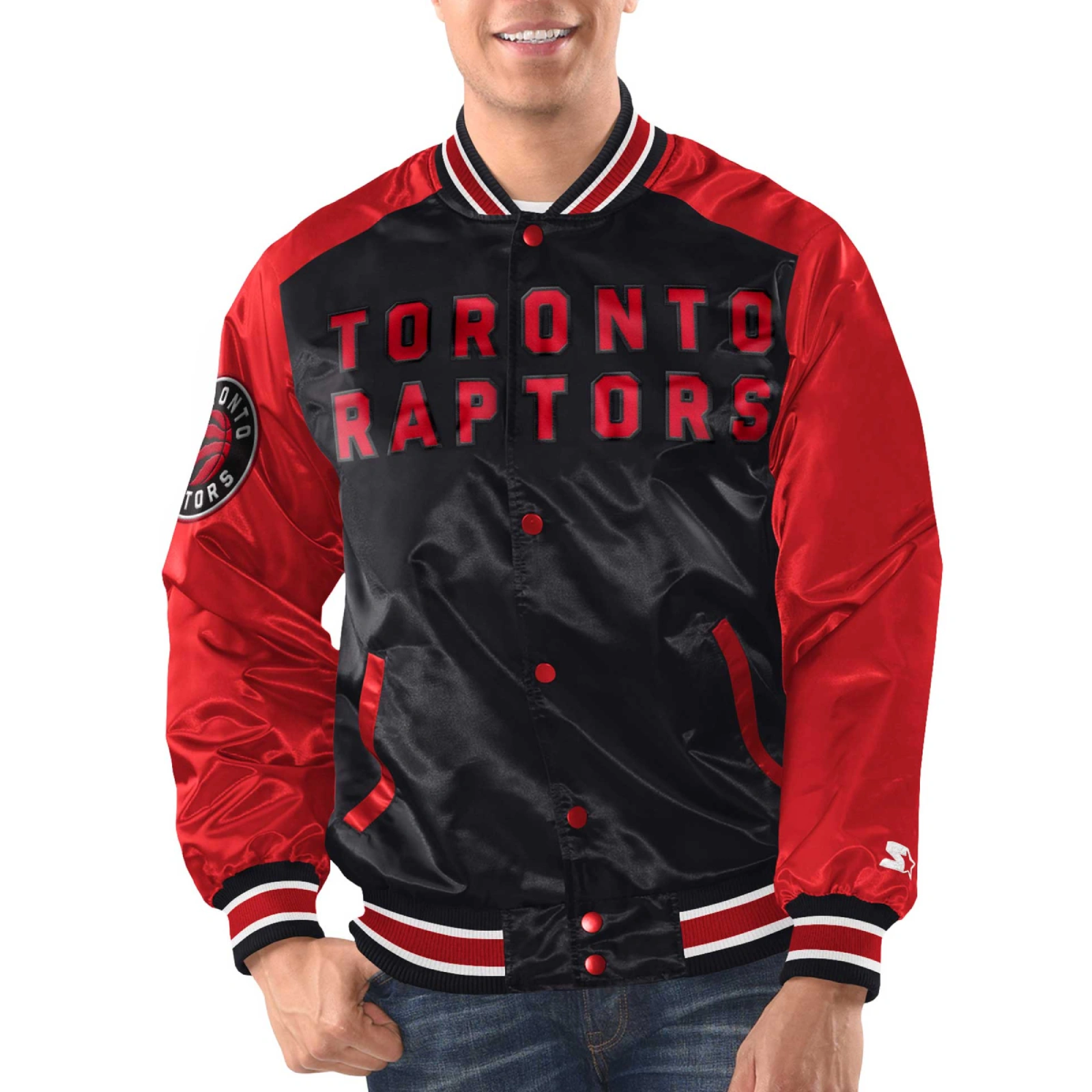 Toronto-Raptors-Renegade-Satin-Varsity-Jacket-Black-Red-1