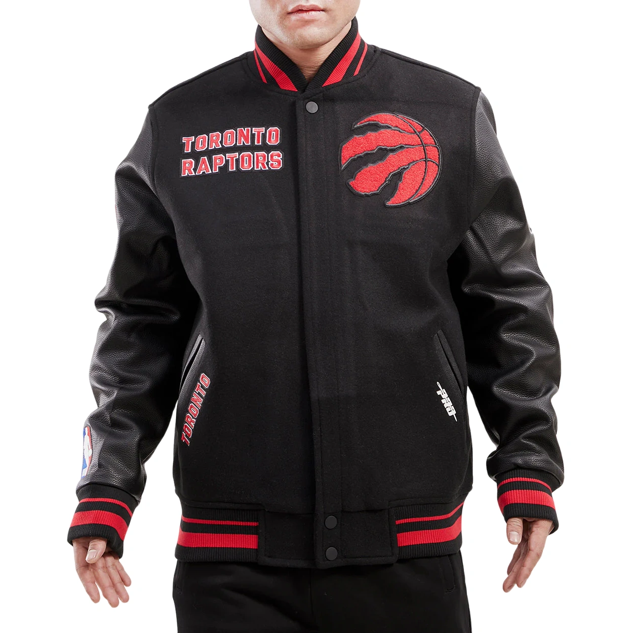 Toronto-Raptors-Retro-Classic-Wool-Leather-Varsity-Jacket-Black-1