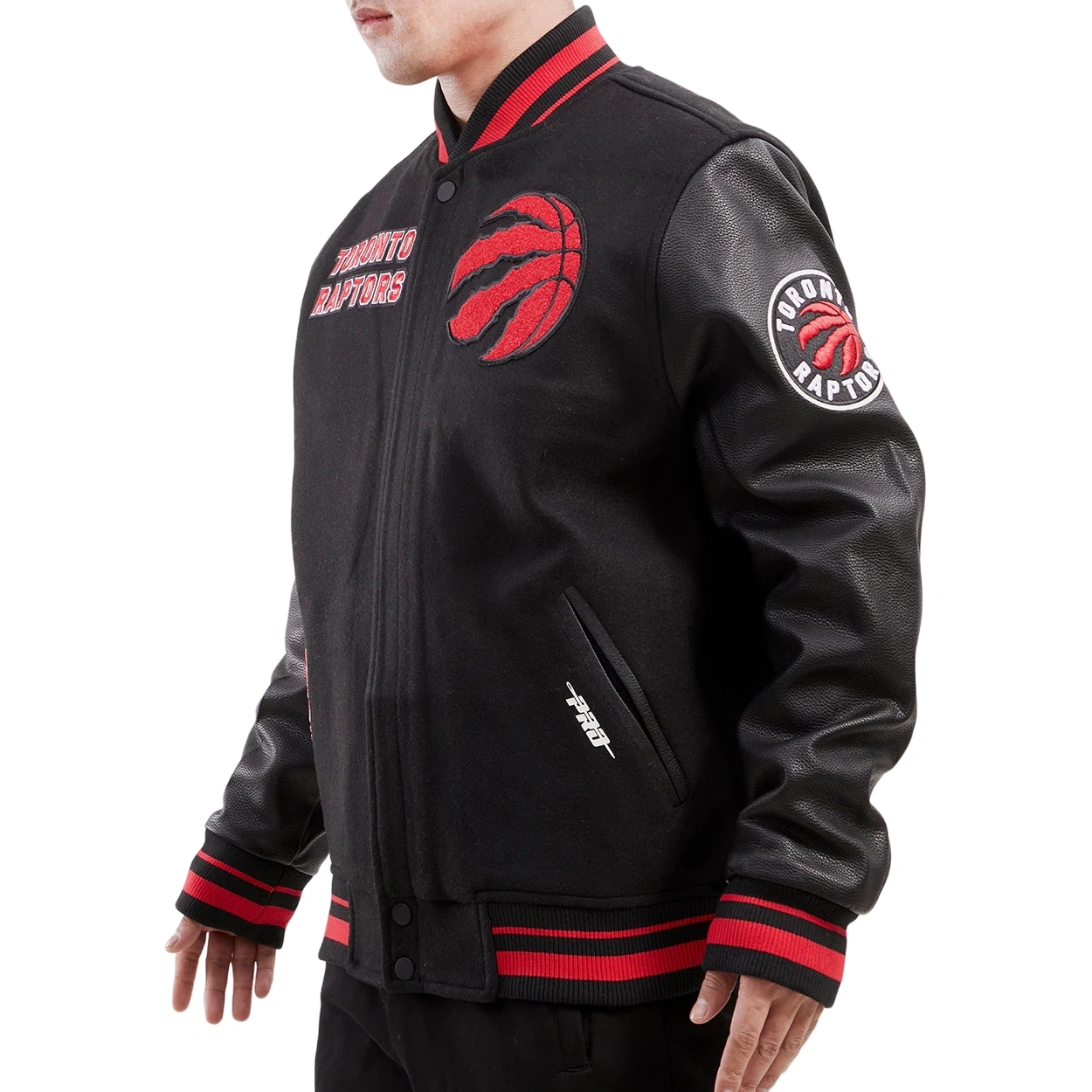 Toronto-Raptors-Retro-Classic-Wool-Leather-Varsity-Jacket-Black-2