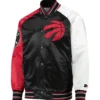 Toronto-Raptors-Starter-Reliever-Raglan-Full-Snap-Black-Red-Satin-Varsity-Jacket-1