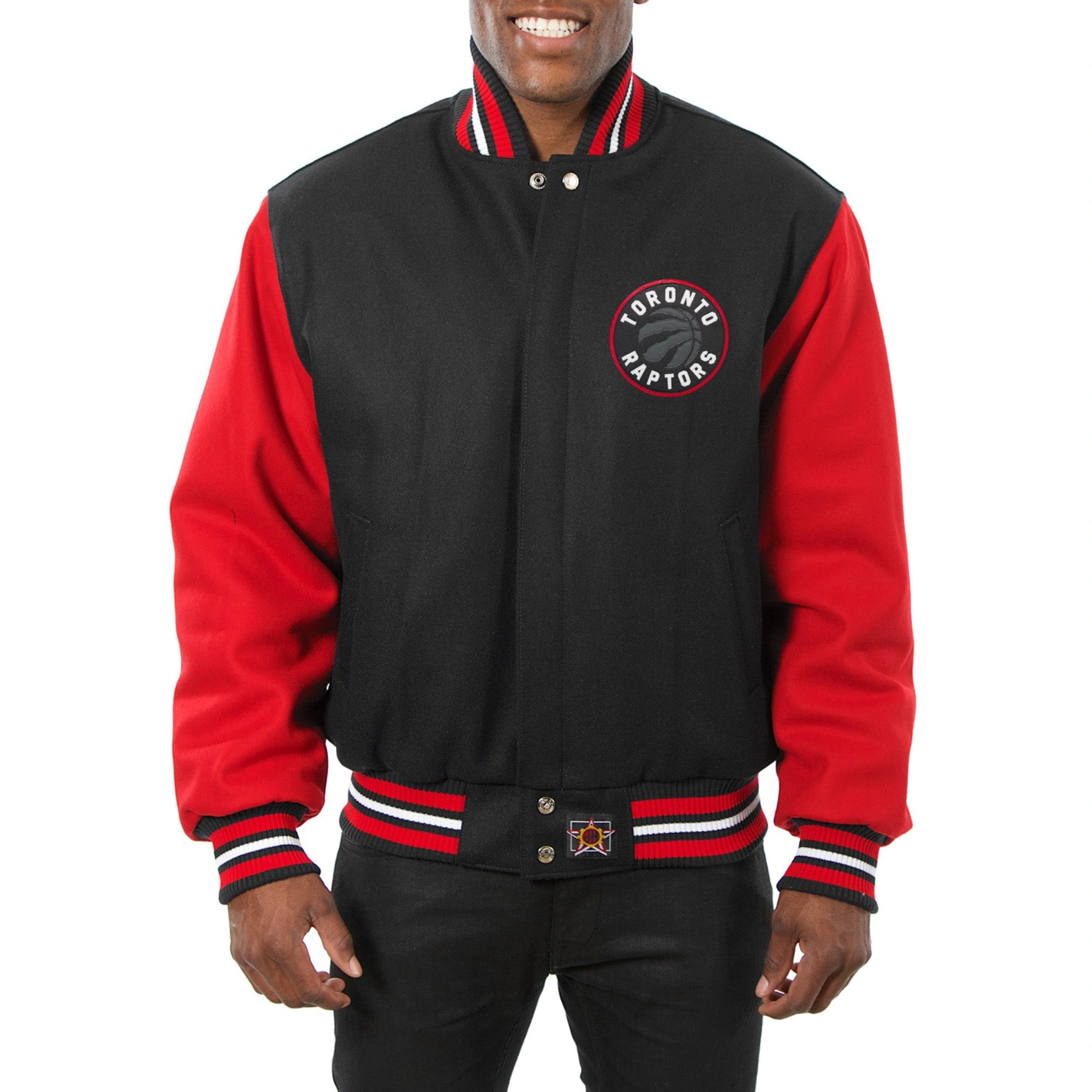 Toronto-Raptors-Two-Tone-Wool-Varsity-Jacket-Black-Red-2