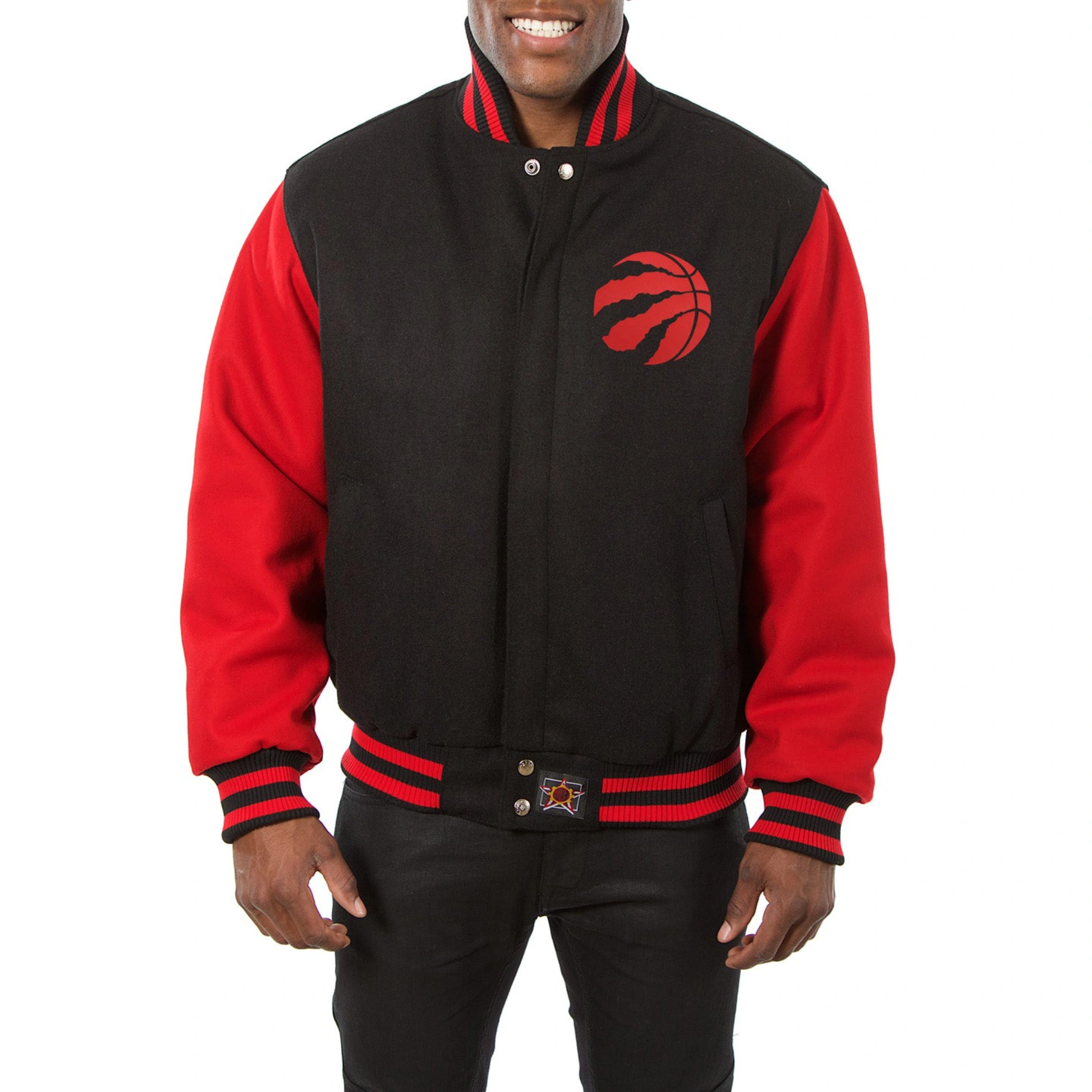 Toronto-Raptors-Two-Tone-Wool-Varsity-Jacket-Black-Red