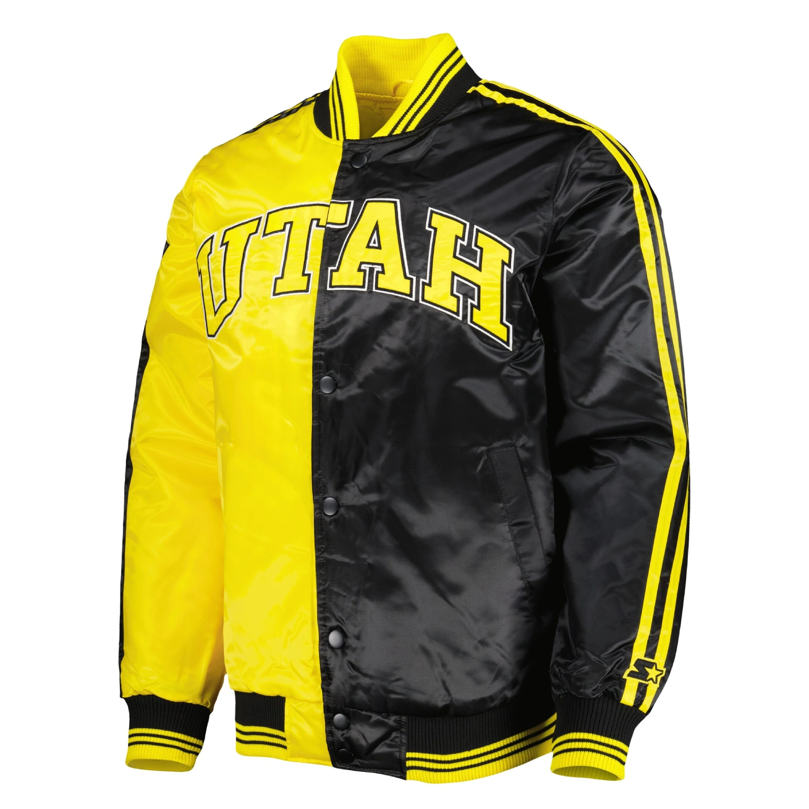 Utah-Jazz-Fast-Break-Satin-Varsity-Jacket-Black-Yellow-1