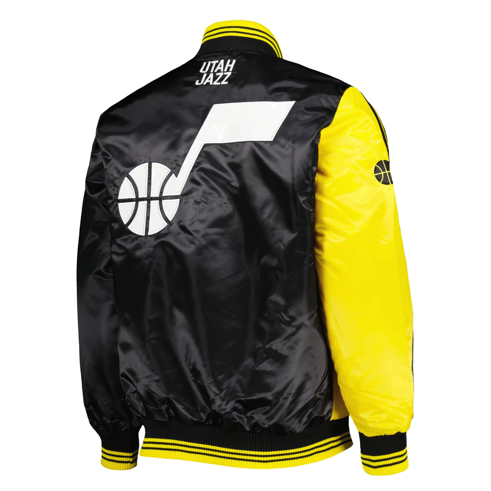Utah-Jazz-Fast-Break-Satin-Varsity-Jacket-Black-Yellow-2