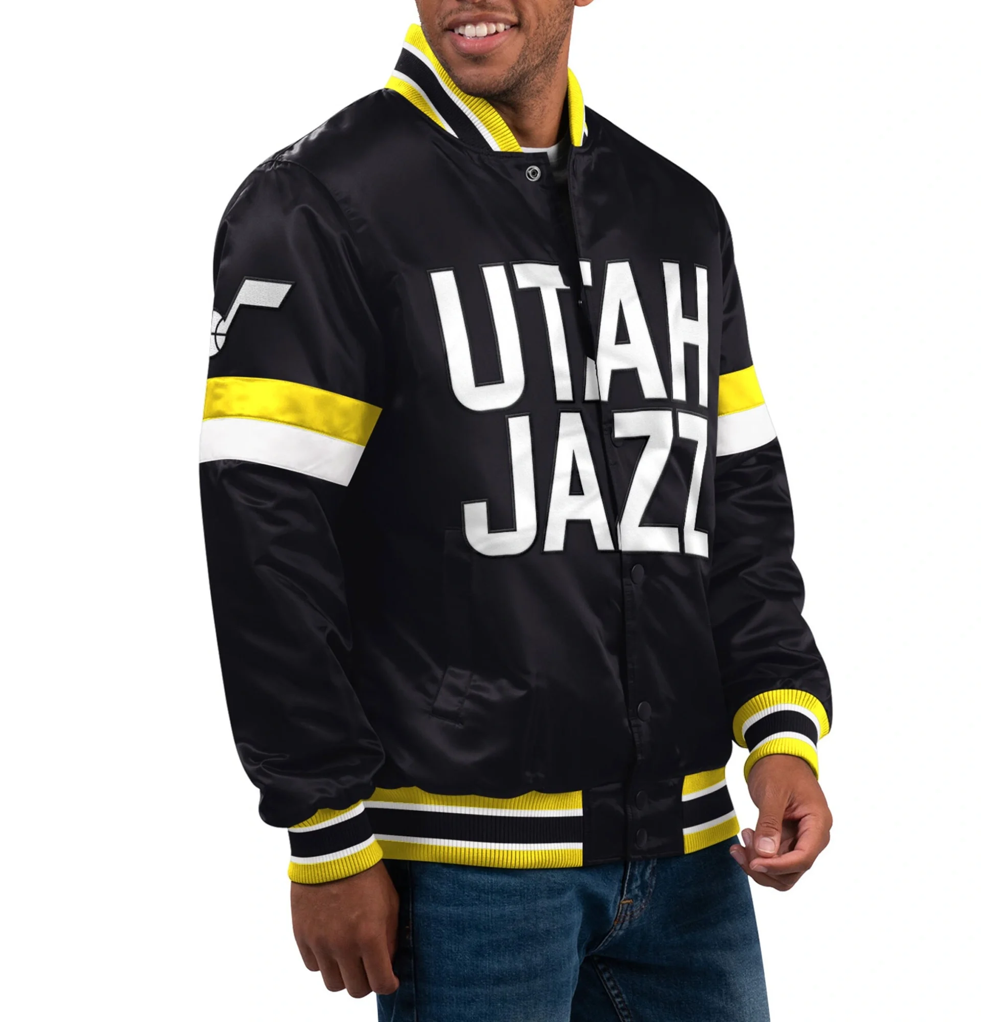Utah-Jazz-Home-Game-Satin-Full-Snap-Varsity-Jacket-Black-1