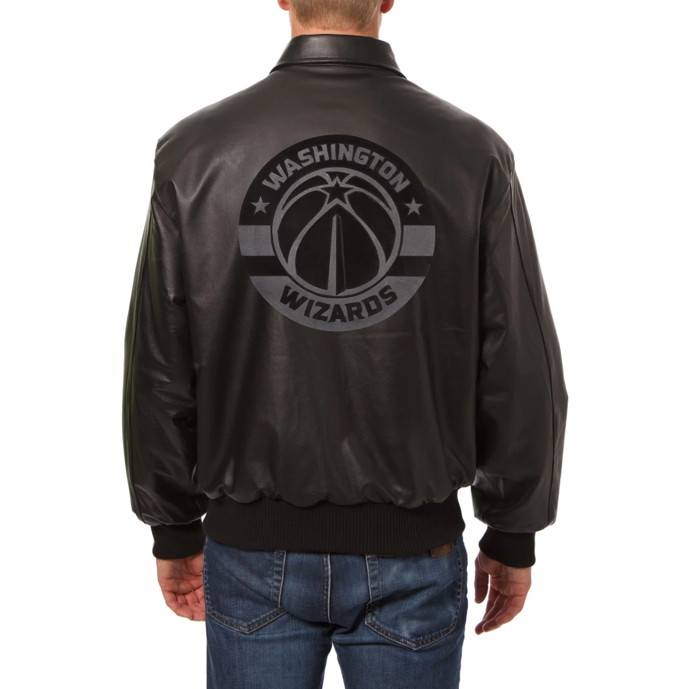 Washington-Wizards-Full-Leather-Bomber-Varsity-Jacket-Black-2