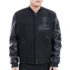 Washington-Wizards-Pro-Standard-Triple-Black-Wool-And-Leather-Varsity-Jacket-1
