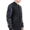 Washington-Wizards-Pro-Standard-Triple-Black-Wool-And-Leather-Varsity-Jacket-2