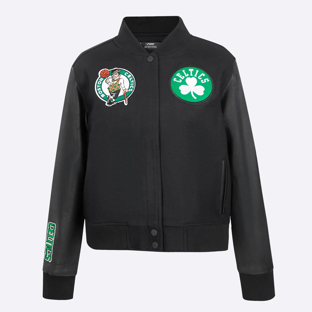 Womens-Boston-Celtics-Classic-Black-Wool-Leather-Varsity-Jacket-2