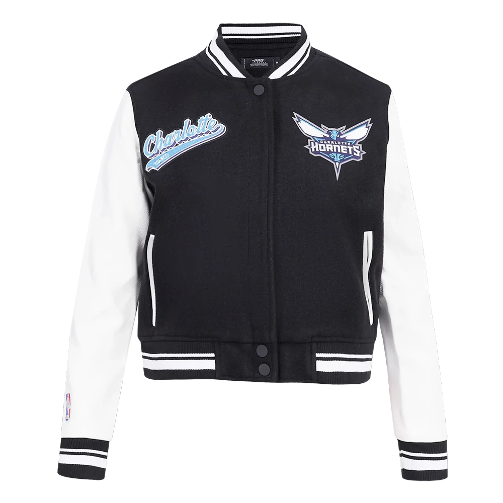 Womens-Charlotte-Hornets-Pro-Standard-Script-Tail-Wool-And-Leather-Varsity-Jacket-2