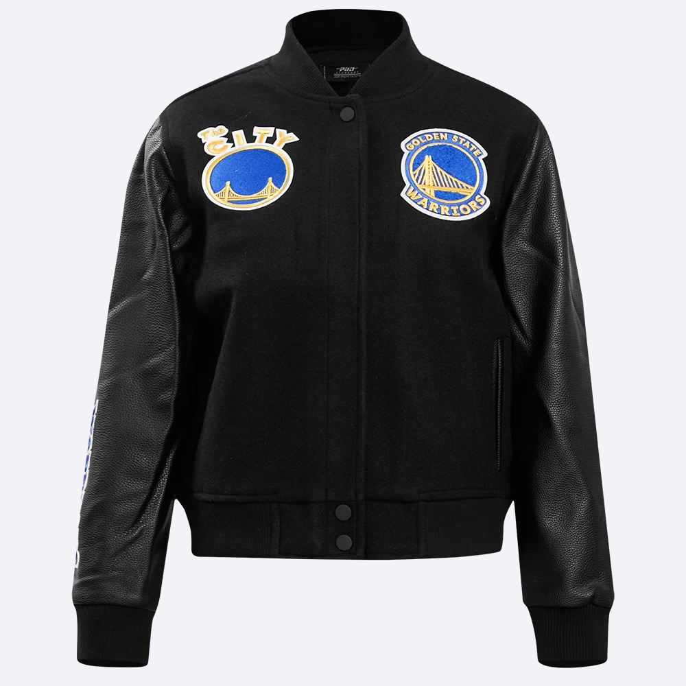 Womens-Golden-State-Warriors-Pro-Standard-Classic-Black-Varsity-Jacket-2