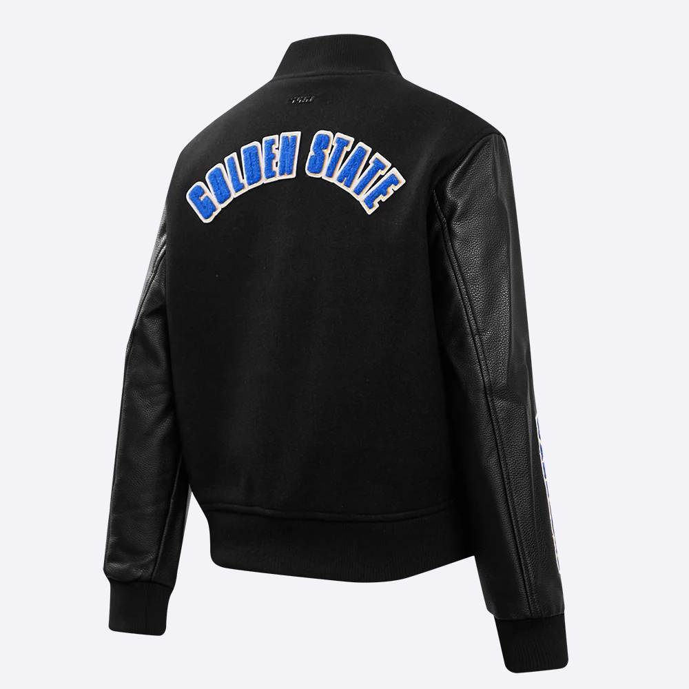 Womens-Golden-State-Warriors-Pro-Standard-Classic-Black-Varsity-Jacket-3
