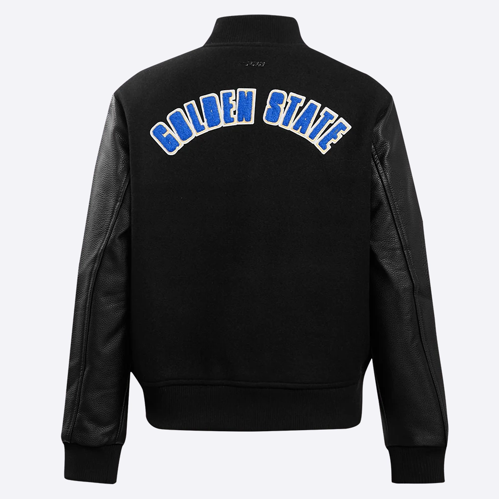 Womens-Golden-State-Warriors-Pro-Standard-Classic-Black-Varsity-Jacket-4