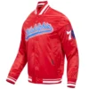 imagePhiladelphia-76ers-Script-Tail-Full-Snap-Satin-Varsity-Jacket-Red-4